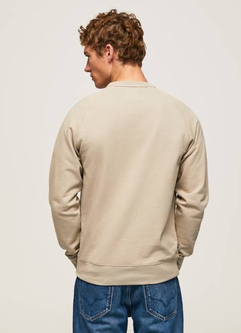 Pepe Jeans Logo Print Jumper Men Malt Z22X887