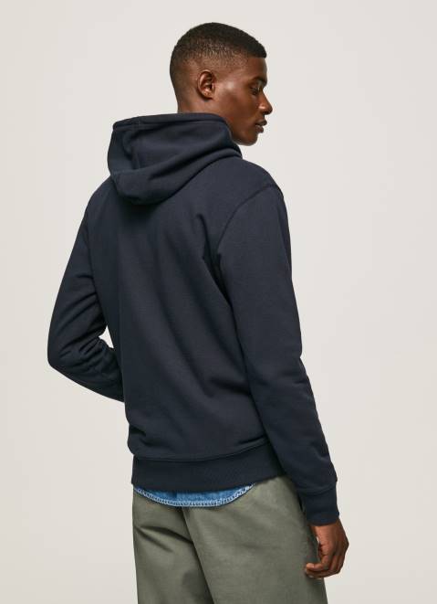 Pepe Jeans Logo Print Zipped Jumper Men Dulwich Z22X905