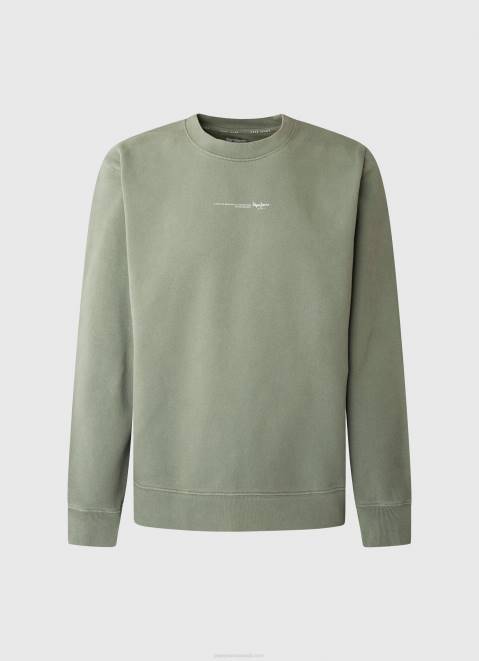 Pepe Jeans Logo Printed Cotton Sweatshirt Men Casting Z22X908