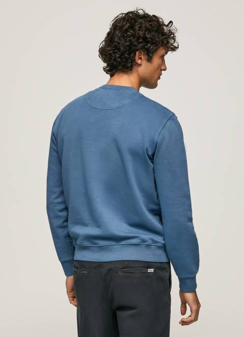 Pepe Jeans Logo Printed Cotton Sweatshirt Men Jarman Z22X907