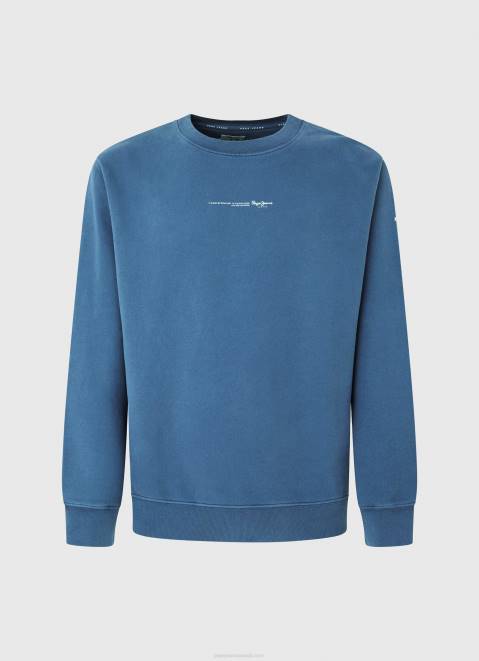 Pepe Jeans Logo Printed Cotton Sweatshirt Men Jarman Z22X907