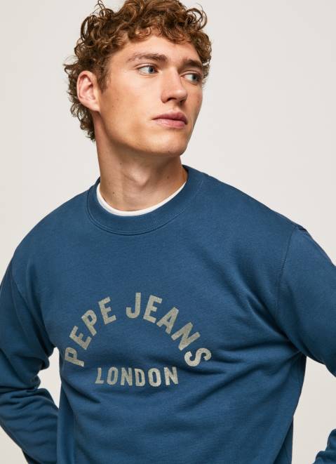 Pepe Jeans Logo Printed Sweatshirt Men Jarman Z22X900