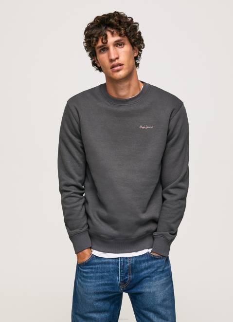 Pepe Jeans Photo Print Jumper Men Washed Black Z22X885
