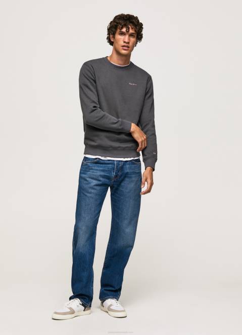 Pepe Jeans Photo Print Jumper Men Washed Black Z22X885