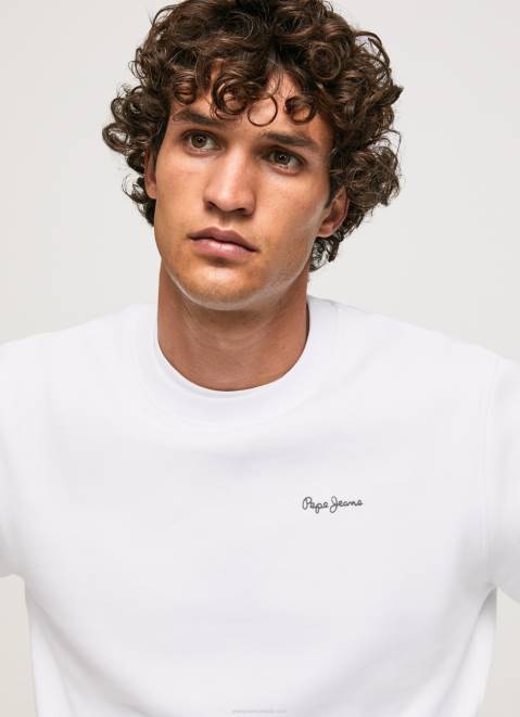 Pepe Jeans Photo Print Jumper Men White Z22X867