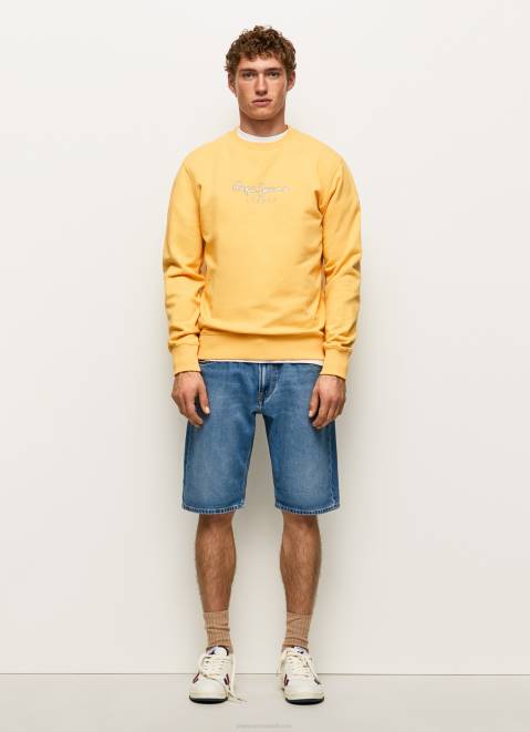 Pepe Jeans Printed Logo Cotton Jumper Men Shine Z22X888