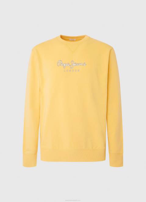 Pepe Jeans Printed Logo Cotton Jumper Men Shine Z22X888