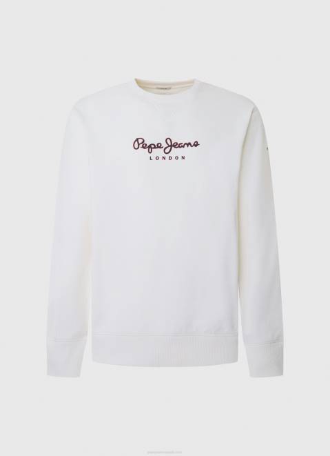 Pepe Jeans Printed Logo Cotton Jumper Men White Z22X880