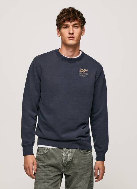 Pepe Jeans Rounded Collar Cotton Jumper Men Dulwich Z22X873