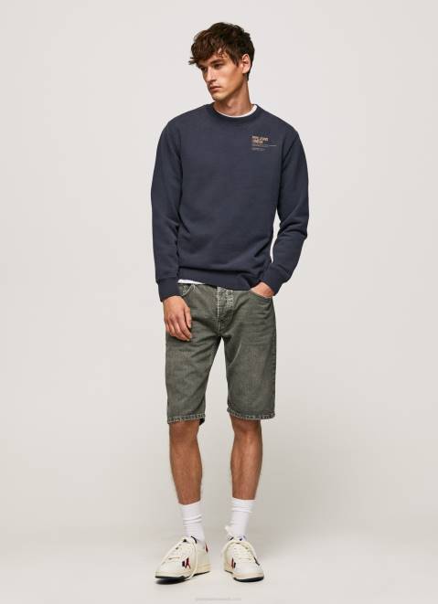 Pepe Jeans Rounded Collar Cotton Jumper Men Dulwich Z22X873