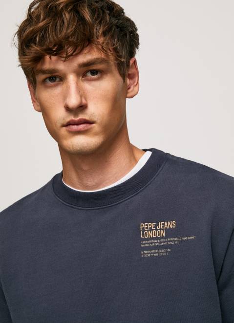 Pepe Jeans Rounded Collar Cotton Jumper Men Dulwich Z22X873