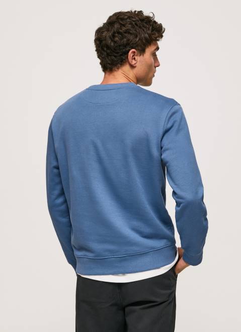 Pepe Jeans Rounded Collar Cotton Jumper Men Ozzy Z22X881