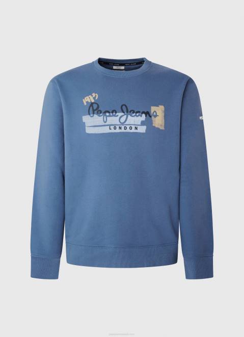 Pepe Jeans Rounded Collar Cotton Jumper Men Ozzy Z22X881