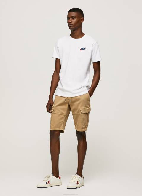 Pepe Jeans 1973 Logo Cotton T-Shirt Men White Z22X950
