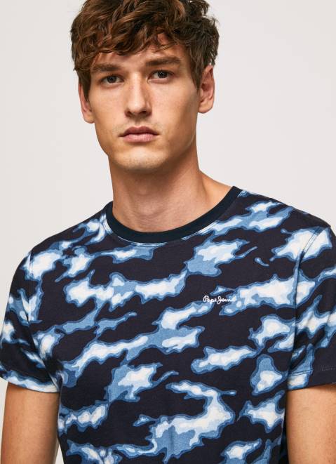 Pepe Jeans Camouflage Print T-Shirt Men Ozzy Z22X922