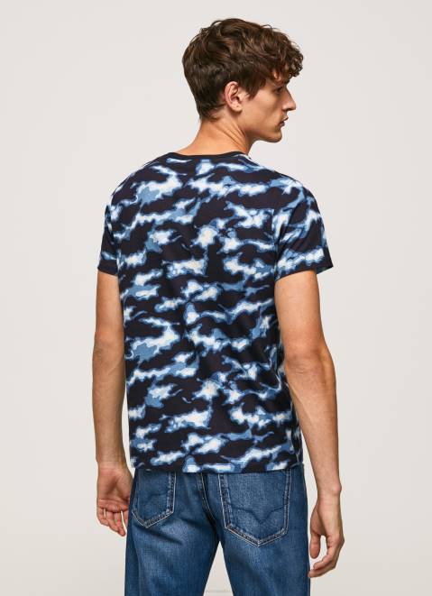 Pepe Jeans Camouflage Print T-Shirt Men Ozzy Z22X922