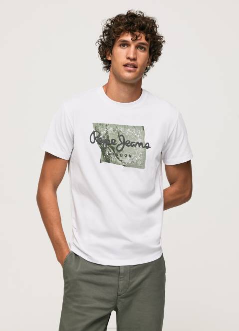 Pepe Jeans Cotton Logo T-Shirt Men White Z22X938