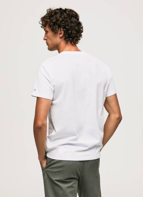 Pepe Jeans Cotton Logo T-Shirt Men White Z22X938