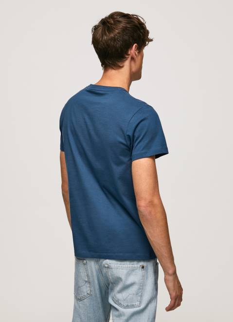 Pepe Jeans Cotton T-Shirt With Brushes Logo Men Jarman Z22X983