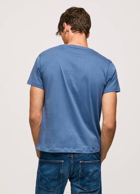 Pepe Jeans Cotton T-Shirt With Brushes Logo Men Ozzy Z22X929