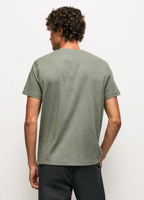 Pepe Jeans Embroidered Logo Cotton T-Shirt Men Casting Z22X914