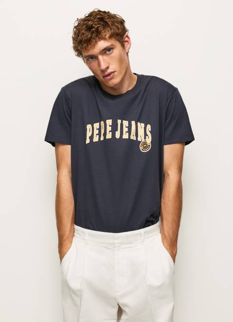 Pepe Jeans Logo Print T-Shirt Men Dulwich Z22X969