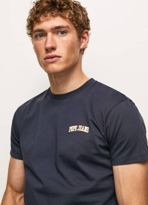 Pepe Jeans Logo Print T-Shirt Men Dulwich Z22X973