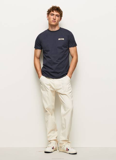 Pepe Jeans Logo Print T-Shirt Men Dulwich Z22X973