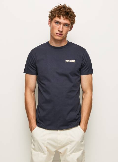 Pepe Jeans Logo Print T-Shirt Men Dulwich Z22X973