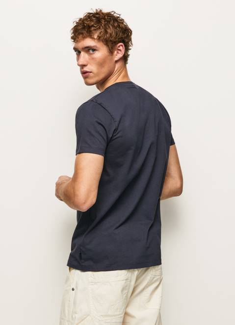 Pepe Jeans Logo Print T-Shirt Men Dulwich Z22X973