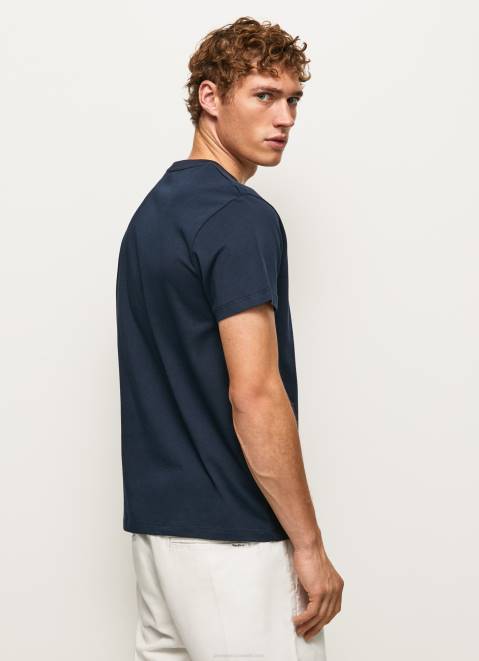 Pepe Jeans Logo Print T-Shirt Men Dulwich Z22X979