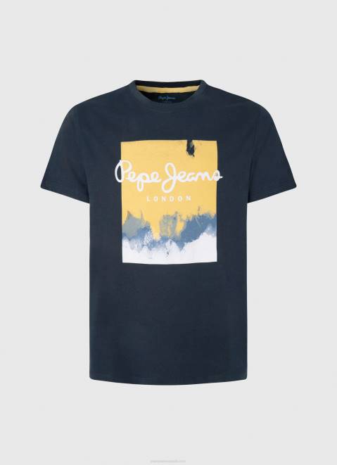 Pepe Jeans Logo Print T-Shirt Men Dulwich Z22X979