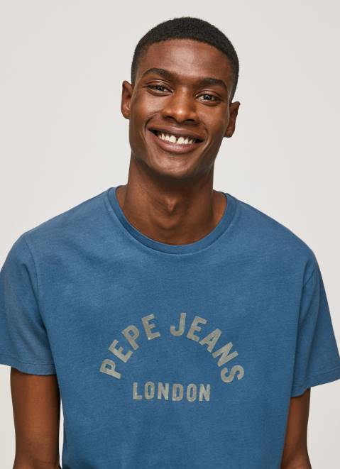 Pepe Jeans Logo Print T-Shirt Men Jarman Z22X951