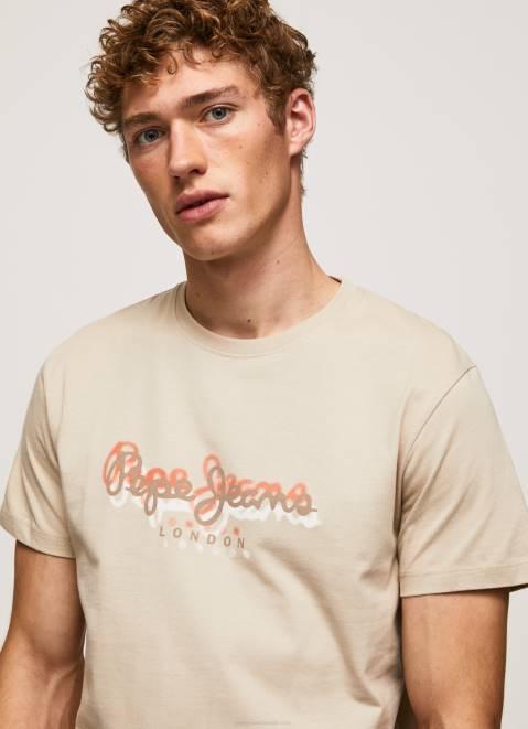 Pepe Jeans Logo Print T-Shirt Men Malt Z22X993