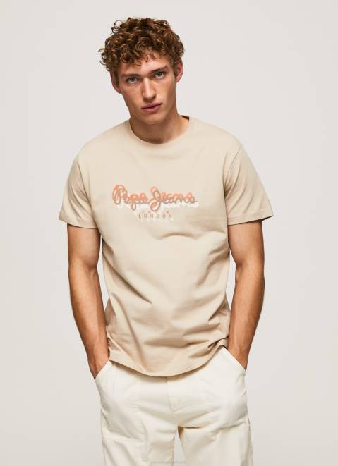 Pepe Jeans Logo Print T-Shirt Men Malt Z22X993