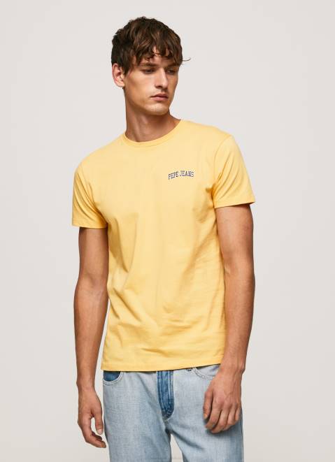 Pepe Jeans Logo Print T-Shirt Men Shine Z22X972