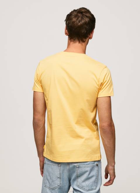 Pepe Jeans Logo Print T-Shirt Men Shine Z22X972