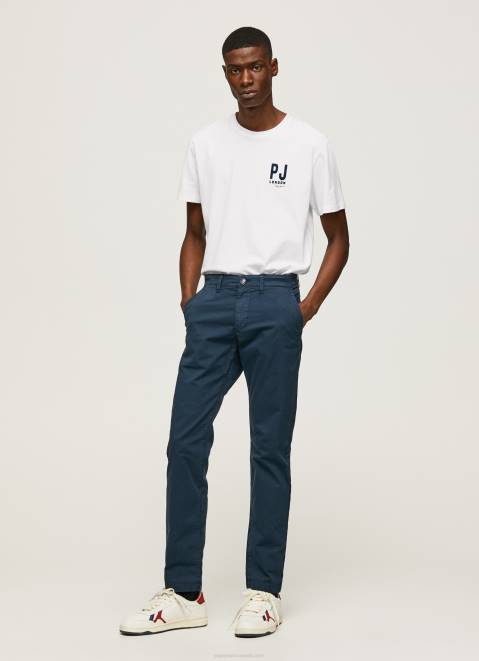 Pepe Jeans Logo Print T-Shirt Men White Z22X953