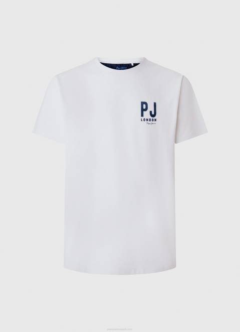 Pepe Jeans Logo Print T-Shirt Men White Z22X953
