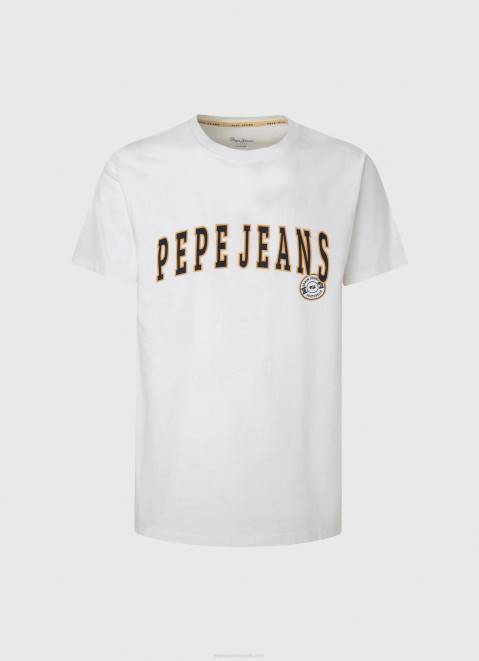 Pepe Jeans Logo Print T-Shirt Men White Z22X970