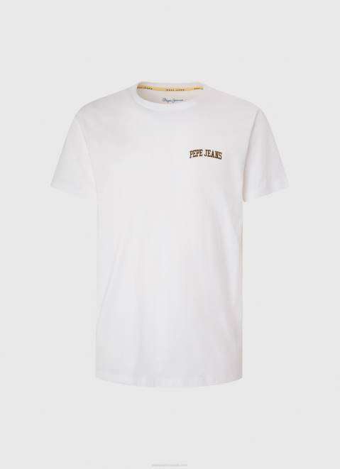 Pepe Jeans Logo Print T-Shirt Men White Z22X978