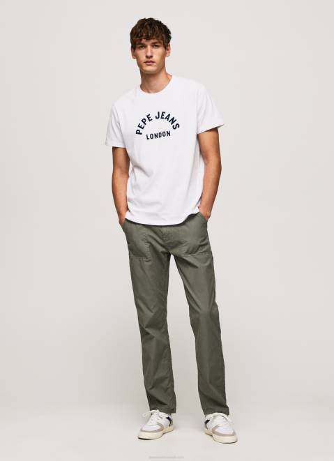 Pepe Jeans Logo Print T-Shirt Men White Z22X982