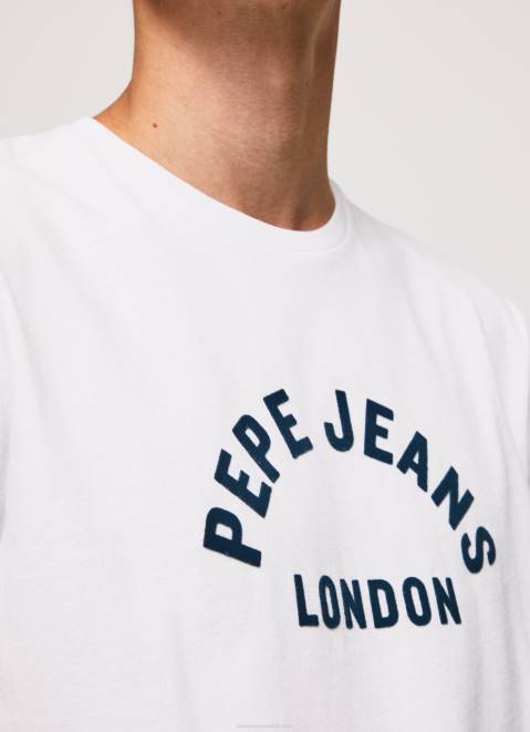 Pepe Jeans Logo Print T-Shirt Men White Z22X982