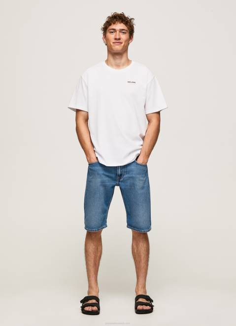 Pepe Jeans Logo Print T-Shirt Men White Z22X997