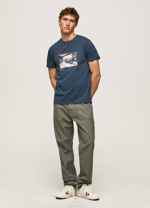 Pepe Jeans Photo Print T-Shirt Men Jarman Z22X954