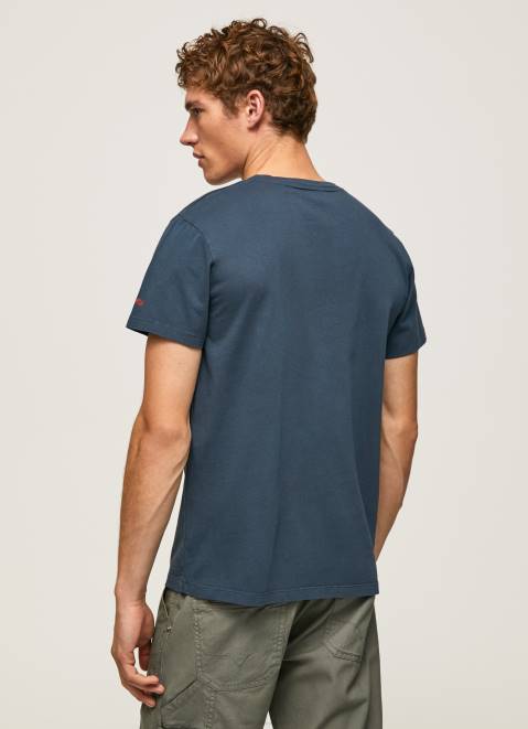 Pepe Jeans Photo Print T-Shirt Men Jarman Z22X954