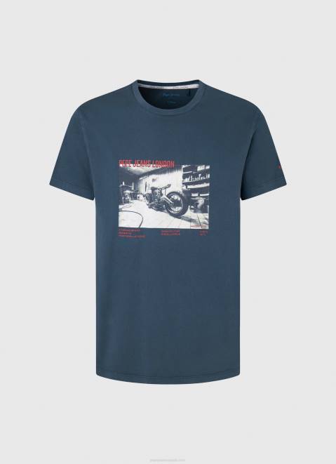 Pepe Jeans Photo Print T-Shirt Men Jarman Z22X954
