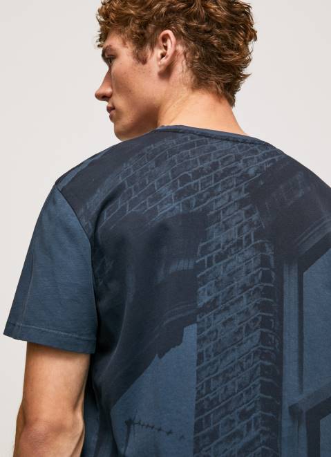 Pepe Jeans Photo Print T-Shirt Men Jarman Z22X980