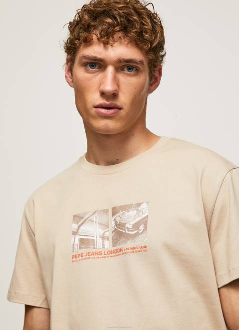 Pepe Jeans Photo Print T-Shirt Men Malt Z22X989