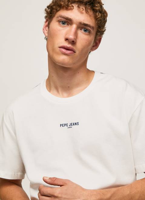 Pepe Jeans Photo Print T-Shirt Men White Z22X981